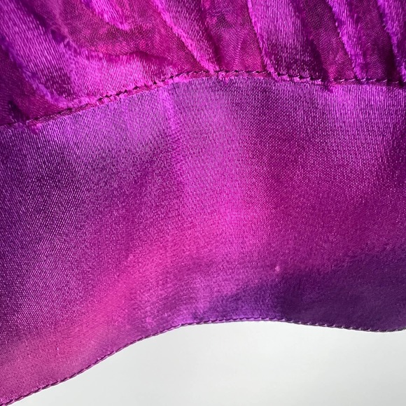 Chico's Size 1 or Medium M Sheer Floral Pink Purple Blouse Shirt Top Summer Fall - Picture 7 of 7